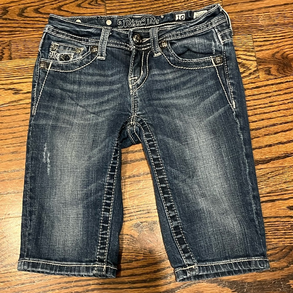 MISS ME GIRLS JEAN SHORTS / STUDDED OUT 💎SIZE 10 / BRAND NEW CONDITION